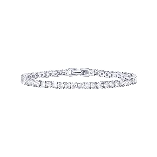 PAVOI 14K Gold Plated Cubic Zirconia Classic Tennis Bracelet | Elegant Bracelets for Wome
