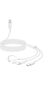 3 in 1 Charger Adapter for Apple Watch and iPhone 20W USB Type C to Lightning USB-C Magnetic Wire...