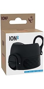 ION8 Leak Proof Replacement OneTouch 2.0 Water Bottle Lid, BPA Free, Black, Small