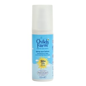 Childs Farm Kids & Baby Sun Lotion Spray SPF 50+ | UVA & UVB Very High Protection | Extra Water Resistant | Fragrance Free | Suitable for Dry