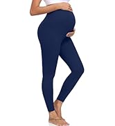 ACTINPUT Maternity Leggings Over Bump High Waist Black Pregnancy Pants Soft Belly Support Stretch...