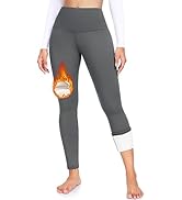 ACTINPUT Thermal Leggings Women High Waist Fleece Lined Leggings Winter Thick Warm Fur Lined Legg...