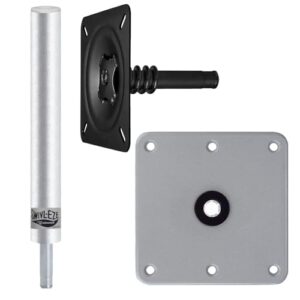 Boat Seat Pedestal Mount Kit - Boat Seat and Pedestal Combo - Swivel Base Plate
