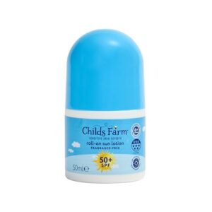 Childs Farm Kids & Baby Sun Lotion Roll-On SPF 50+ | UVA & UVB Very High Protection | Extra Water Resistant | Fragrance Free | Suitable for Dry