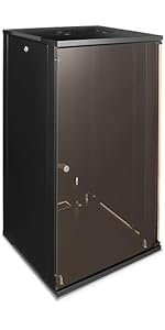 20u 450mm Wall mounted or Floor Standing Data Cabinet, 19 Inch Storage Rack for Home Office, Remo...
