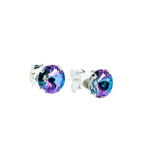 pewterhooter Women's Sterling Silver Sparkling Starlight Stud Earrings