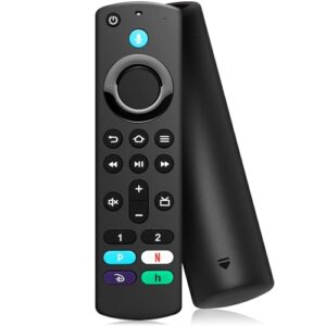 Replacement Voice Remote Fit for Fire Smart TVs Stick/TV Cube/TV Stick 4K Max/TV Stick 4K/TV Stick Lite and For Insignia/Toshiba/Pioneer Smart TVs