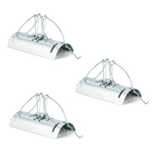 Pest-Stop Tunnel Mole Trap – Deter Moles – Capture Moles – Strong Mechanism – Durable – Rust Resistant – Reusable – Pack of 3
