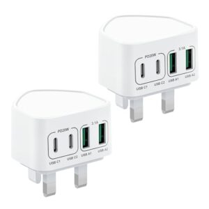2-Pack 40W USB C Plug Fast Charge
