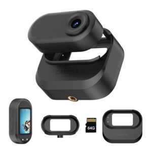 LX-VIECKDUN Mini Action Camera Thumb Camera 1080P HD Tiny Portable Vlogging Camera Mount Anywhere Life Waterproof 140 Min Battery Life AI Editing For Vlogging Outdoor Travel Skiing and Riding