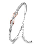 Praelinos Guardian of Love Bracelet White/Rose Gold Plated Bracelets for Women Silver Tone Jewell...