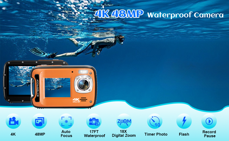 4K 48MP Waterproof Camera