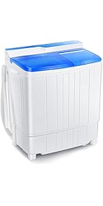 TANGZON Twin Tub Washing Machine, 8.5/6/4.5KG Portable Washer and Spin Dryer Combo with Timer Con...