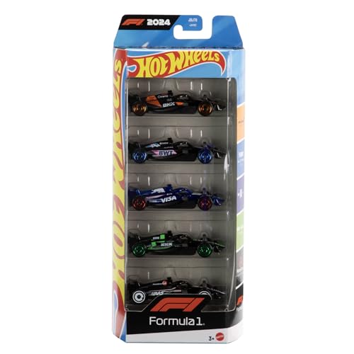 Hot Wheels Toy Cars Formula 1 5-Pack