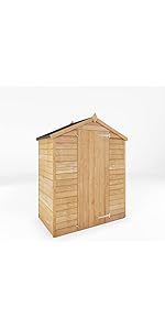 WALTONS | 3 x 4 Overlap Windowless Storage Shed | Apex Roof | 7mm Overlap Cladding | Wooden Garde...