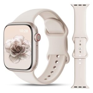 Higgs 2 Pack Sport Band Compatible with Apple Watch Straps for Women Men 38mm/40mm/41mm/42mm(2024)