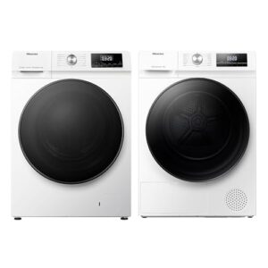 Bundle of Hisense WFQA1214EVJM Freestanding 12 KG Front Load Washing Machine + Hisense 3 Series DHQA902U 60cm Freestanding 9 KG Heatpump Front Load Tumble Drye