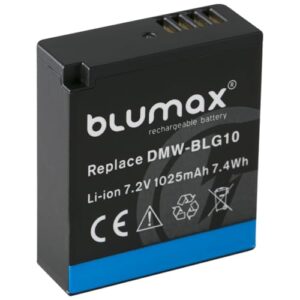 blumax Replacement Battery for Panasonic DMW-BLG10 / DMW-BLG10E | 1025mAh - for Lumix DMC-GF6 GX7 III GX80 LX100 DC-TZ202 G110 - DMW-BLE9 E BP-DC15 E