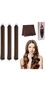 Cretosou 3 Pieces Heatless Overnight Hair Curling Set, Heatless Curls Sleep in Heatless Curlers N...