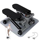 CITYSPORTS Stepper,Mini Stepper with Resistance Bands&Mats,Exercise Stepper for Home,LCD Monitor,...