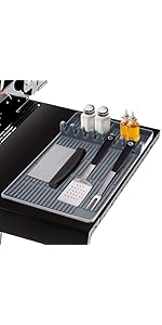 Grill Mat for Barbecue, Silicone Griddle Pad Heat Insulation Shelf Grill Side Mat Silicone BBQ Ac...