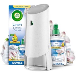 Air Wick Linen & White Orchid Aerosol-Free Automatic Spray Kit