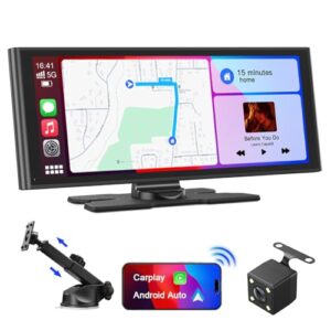 Avylet 9.26" Wireless Car Stereo for Apple Carplay & Android Auto with Backup Camera