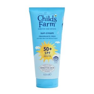 Childs Farm Kids & Baby Sun Cream SPF 50+ | UVA & UVB Very High Protection | Extra Water Resistant | Fragrance Free | Suitable for Dry