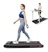 CITYSPORTS Folding Treadmill,12KM/H Portable Walking Pad Treadmill,1400W Under Desk Treadmill wit...