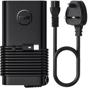 130W USB C Laptop Charger for Dell XPS 15 17 2in1 9575 9500 9510 9520 9530 9700 9710 9720 9730 Latitude 5520 5510 5420 7410 7310 7210 9410 9510 9520 Precision 5530 5550 5560 5570 5750 5760 3560 355