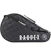 Raquex Enigma Padel Racket Cover Bag for 1 Racquet - Black Padel Bag for Men and Women Padded Pad...