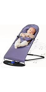 FK Sports Baby Bouncer Swing Chair Baby Rocker Adjustable for Newborn Kids with 3 Recline Positio...