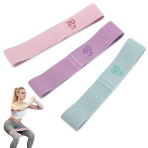 Risipu Resistance Bands Women and Men 3 Levels Resistance Bands Set for Workout Hip Glute Bands for Yoga Fitness Pilates