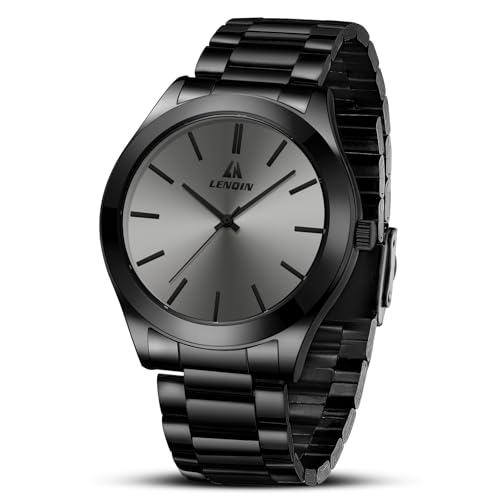 LN LENQIN Mens Watches Stainless Steel Watches for Men Waterproof Men's Wrist Watches Analog Quartz Watch Fashion Business Men Designer Watches