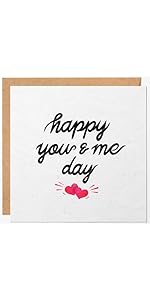 Happy Anniversary Card for Husband and Wife - Valentines Day Card for Him or Her - Happy You & Me...