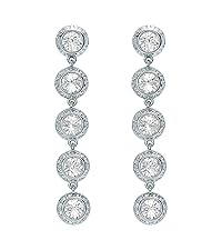 silver drop earrings