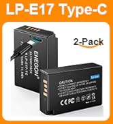 ENEGON 2 Pack LP-E17 Camera Battery 1040mAh with Micro USB Dual Charger for Canon Rebel SL2, T6i,...