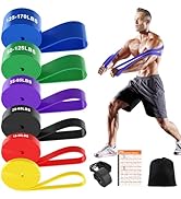 Fokky Resistance Bands Set, 6 Levels Exercise Band Pull Up Bands with Door Anchor, Resistance Ban...