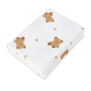 BOYSSPAA Thin Baby Blanket for Newborn Cute Bear 100% Cotton Newborn Blanket apply to Spring or Summer Breathable Cot Blankets for Wrap