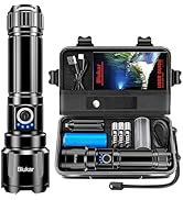 Blukar Torch Rechargeable, 500000 Lumens Torches LED Super Bright Flashlight, Adjustable Focus, 5...