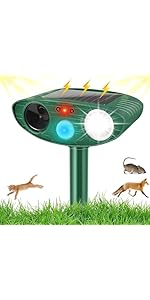 Joomouney Cat Repellent Garden, Ultrasonic Cat Deterrent Garden Solar Animal Scarer Ultrasonic Fo...