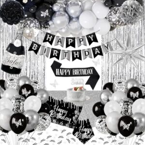 Black and Silver Birthday Decorations