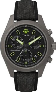 Timex Men's Expedition North 43 mm Watch - Black Synthetic Rubber Two- Piece Black Dial Titanium Case TW2V963