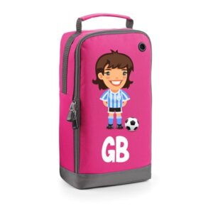 Football Boot Bags for Girls with Free Kit and Initials – Durable and Personalized Sports Bag - Girls Boot Bag Pink