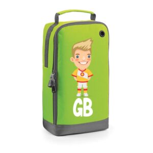 Football Boot Bags for Boys with Free Kit and Initials – Durable and Personalized Sports Bag - Mens Blonde Gree