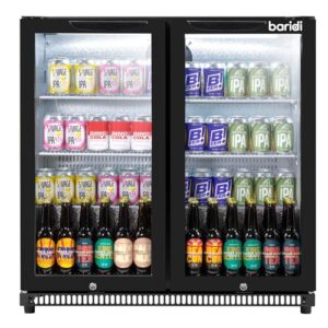 Baridi Back Bar Drinks Fridge with Hinged Double Door