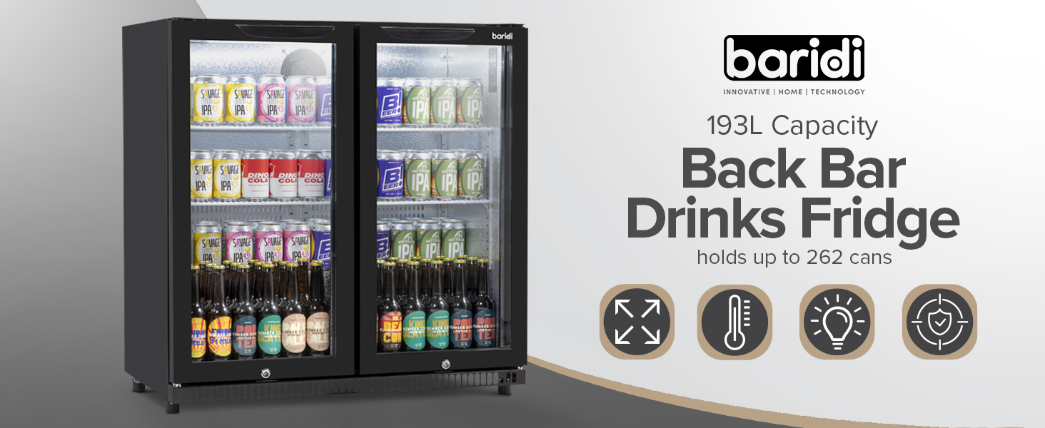 Bar back drinks fridge