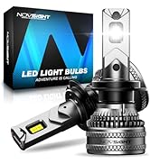 NOVSIGHT H7 LED Headlight Bulbs - 24000LM 100W H7 Headlght Bulb 6500K Cool White Light,1:1 Mini S...