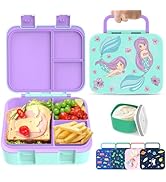 hombrima Bento Lunch Box for Kids Children School, Bentoboxes Food Storage Container with Multi-C...