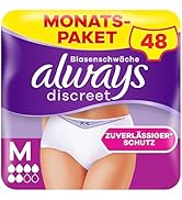 Always Discreet Incontinence Pants Size M, plus, 36 panties (4 x 9 pieces) for women, monthly pack, g...